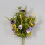 24" Polyester Pansy/Fern Bush Mix