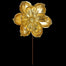 21 in Magnolia Flower w/Stem - Gold