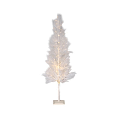 72 in Bulrush Tree w/Warm White LED Lights - Milky White