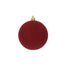 100 Mm Plastic Flocked Ball Ornament