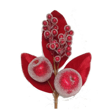 16 in Beaded Fruit Pick - Red