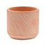 4.75" Orange Pot with Angled White Lines