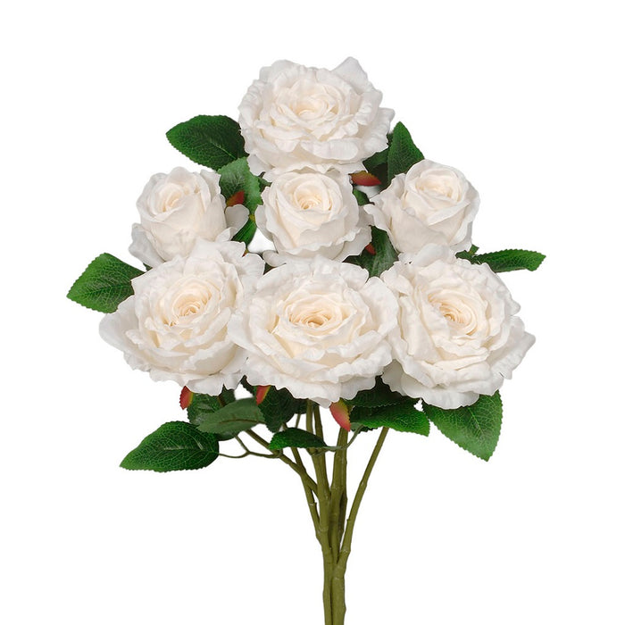 21 1/2 in Polyester Large Head Rose Bush