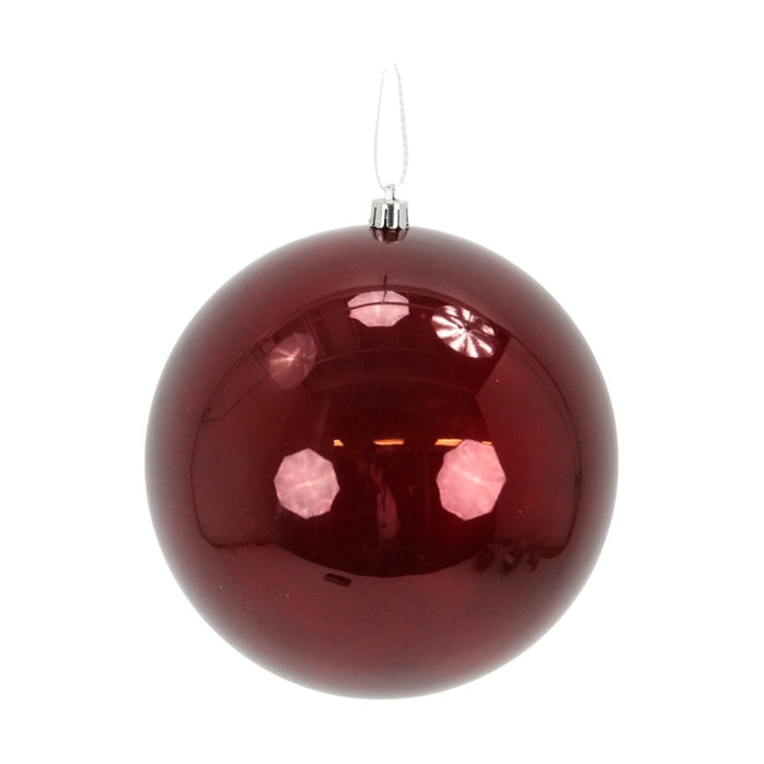 200 Mm Seamless Plastic Ball Ornament - Burgundy