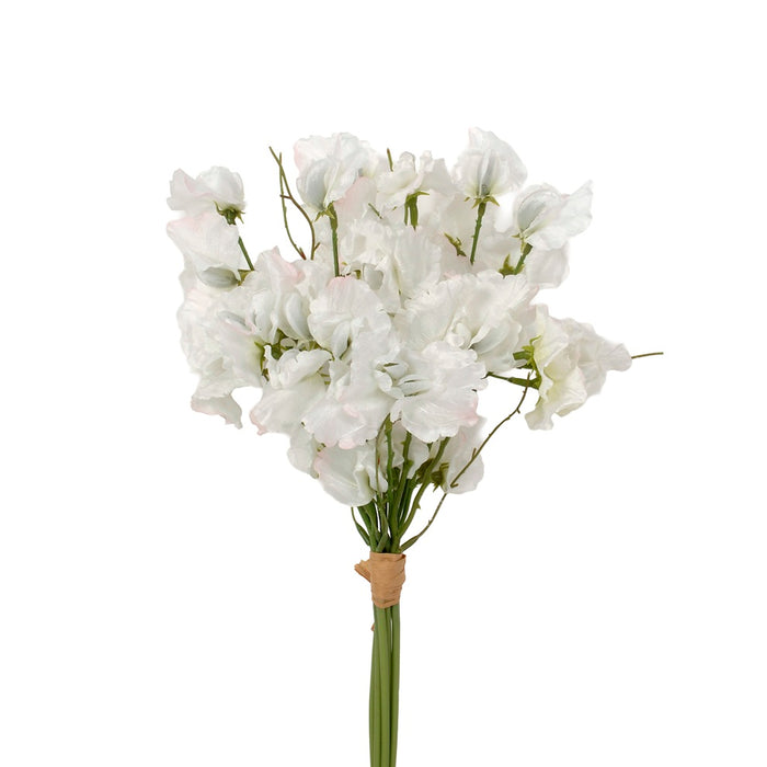17 in Poly Sweet Pea Bundle Raffia- White