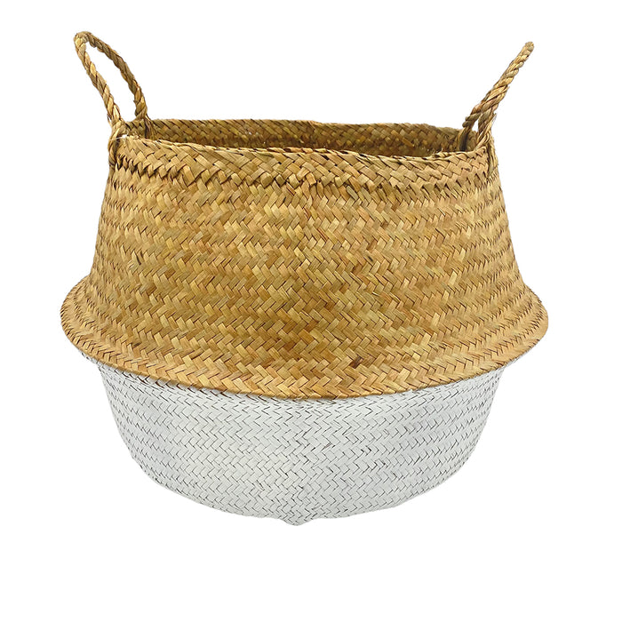 17" x 11.5" Yaya Basket - White/Natural