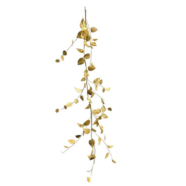 6' Shiny Ivy Leaves Garland - Gold