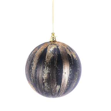 120 mm Ball Ornament - Black/Gold