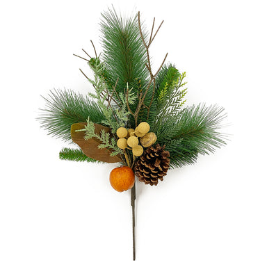 20" Mix Pine Spray w/Apple, Nuts & Berries