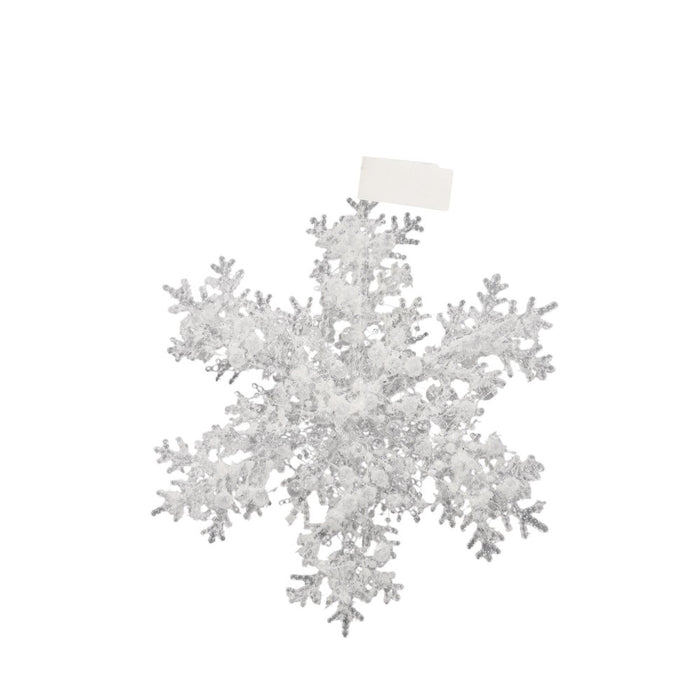 8.26 in Snowflake Ornament - White