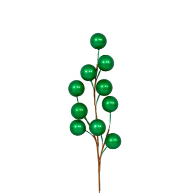 17" Weather Resistant Large Coated Ball Spray X 10 - Shiny Metallic Green