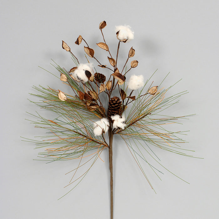 Cotton Pine Cone Spray