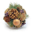 6" Glitter Pine Cone/Mixed Dried Material Ball - Brown/Gold