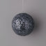 Glitter/Sequin Ball Ornament w/Cord Hanger - Pewter