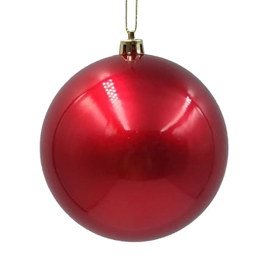 80mm Seamless Ball Ornament - Candy Apple Red