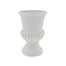 14 in Round Glazed Jumbo Ceramic Urn - White