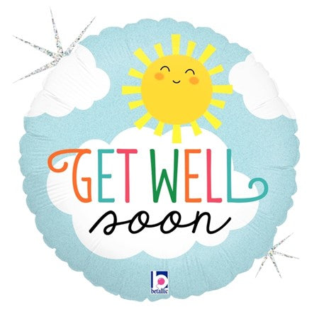 18" Get Well Soon Sun Balloon