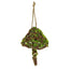 6.25 in Rattan Mushroom Ornament - Green/Natural