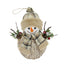 9.75 in Snowman Ornament - Natural