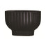 8.5 in Oval Ribbed Planter - Black