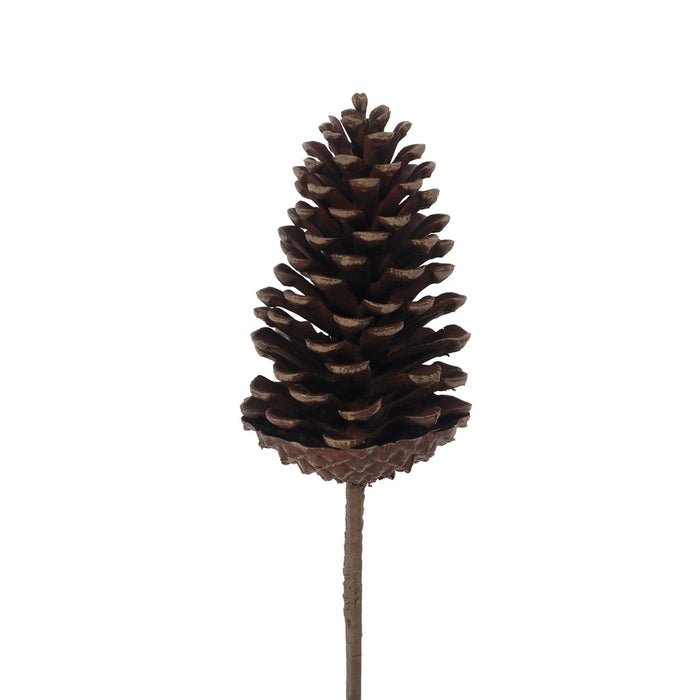 5 1/2 in Large Pine Cone on Pick - Natural