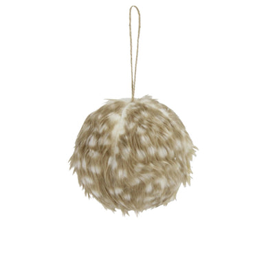 4" Faux Fur Ball Ornament