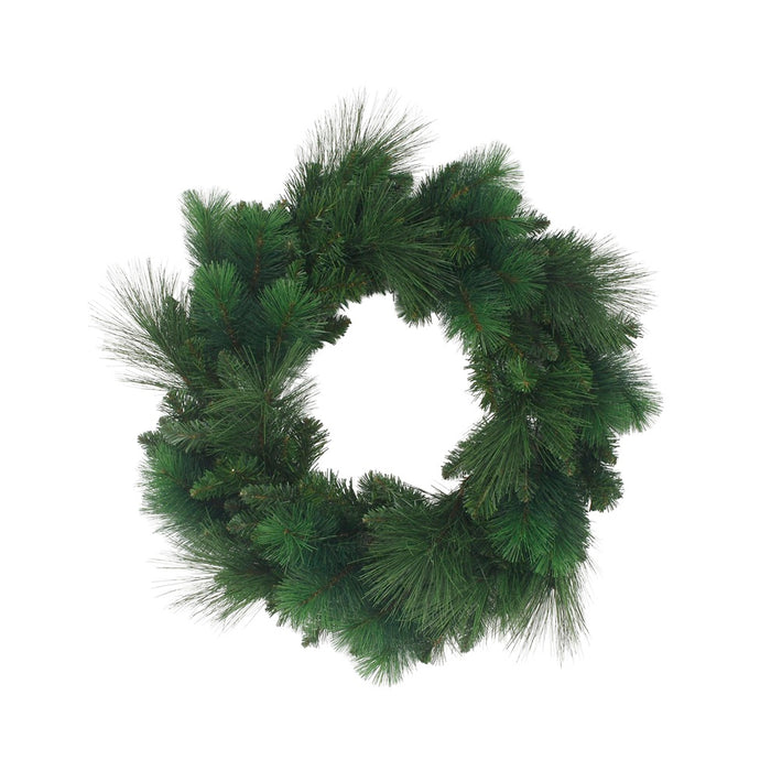 24 in Hardneedle Green Canyon Double Wreath - Green