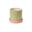 7.75 in Melancia Pot w/Saucer - Green