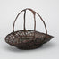 18" in Coco Midrib Fireside Basket With Handel
