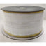 Velvet Ribbon - White w/ Gold Trim