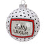 Glass 'Jolly Wishes' Ornament