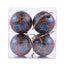 4" Glitter Weave Ball Ornament - Blue/Copper