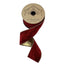 2.5 in Marble Velvet Ribbon w/Gold Lame Back - Vintage Red