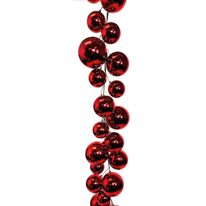 6 Ft Mega Ball Garland - Red