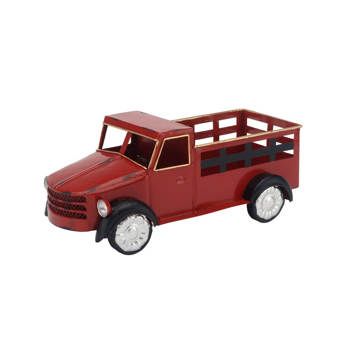 12 3/4 in Metal Farmer's Truck w/Liner - Red