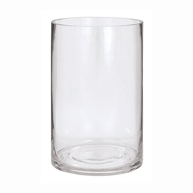 5"D x 8"H Clear Round Glass Vase