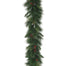 9 Ft Hardneedle Mixed Festive Pine Garland - Green