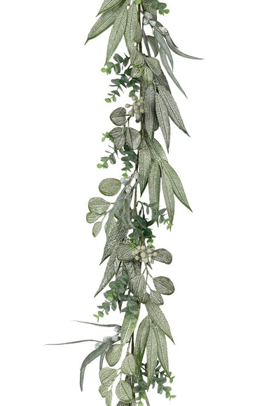 White Wash California Mixed Foliage Garland