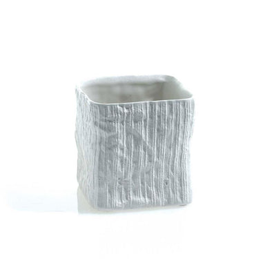 Linen Cube - White