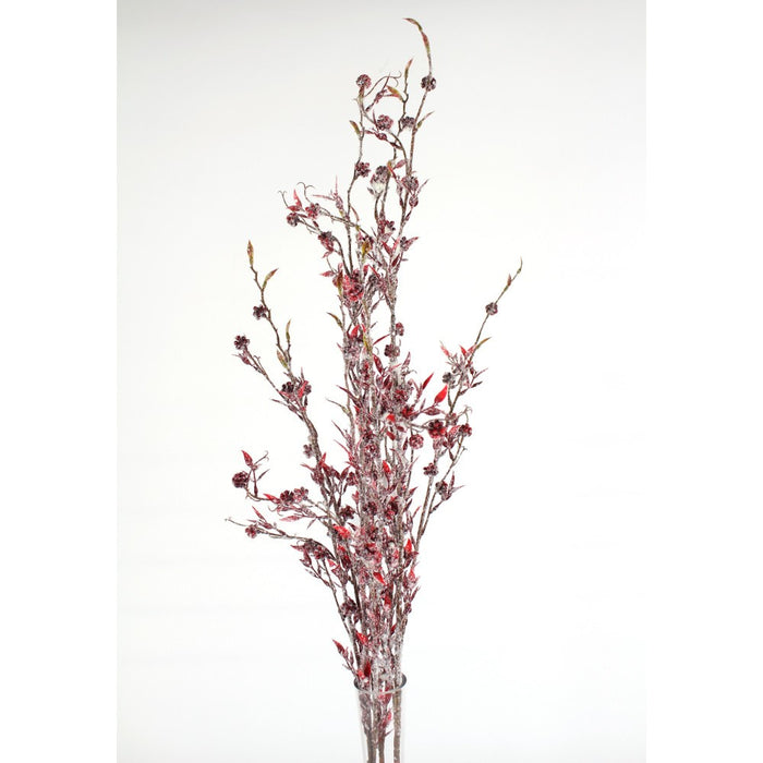 Berry Leaf Snow Bush-  34'' Red Natural