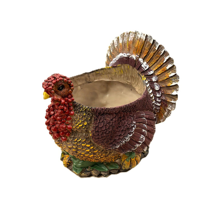 6.5 in Thanksgiving Turkey Planter