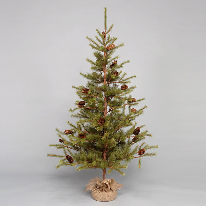 5' Pine Tree w/Pinecones - Green