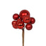 7" Glitter/Sequin Metallic Mixed Ball Pick - Red