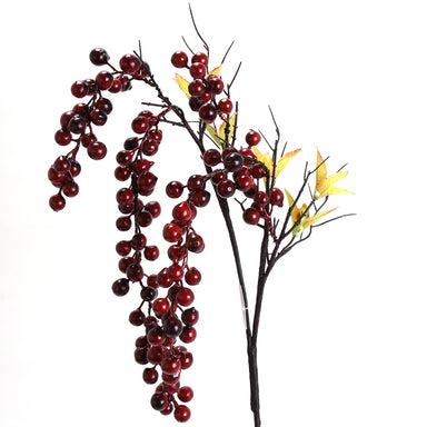 43" Poke Berry Branch - Red