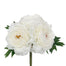 11"L Polyester Peony Bundle - White