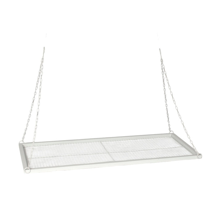 48 in Hanging Metal Rect Mesh Arrangement - White