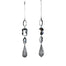 Jewel Drop Ornament - Silver/Clear