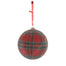120 Mm Plaid Ball Ornament - Red/Green