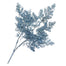 Glittered/Sequin Fern Leaves Spray - Ice Blue