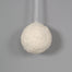 Snow Ball Ornament w/Hanger - White